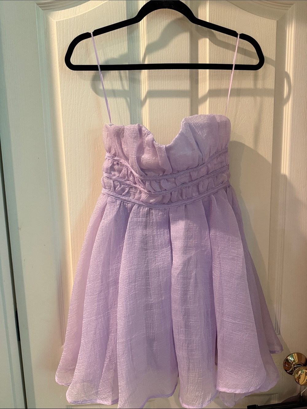 Altar’d state Lilac Party Dress with Ruching
